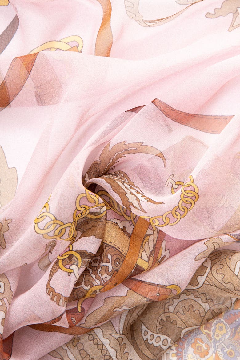 Alessandra - Long Sheer Silk Scarf for Women, Alternate, color, Cameo pink