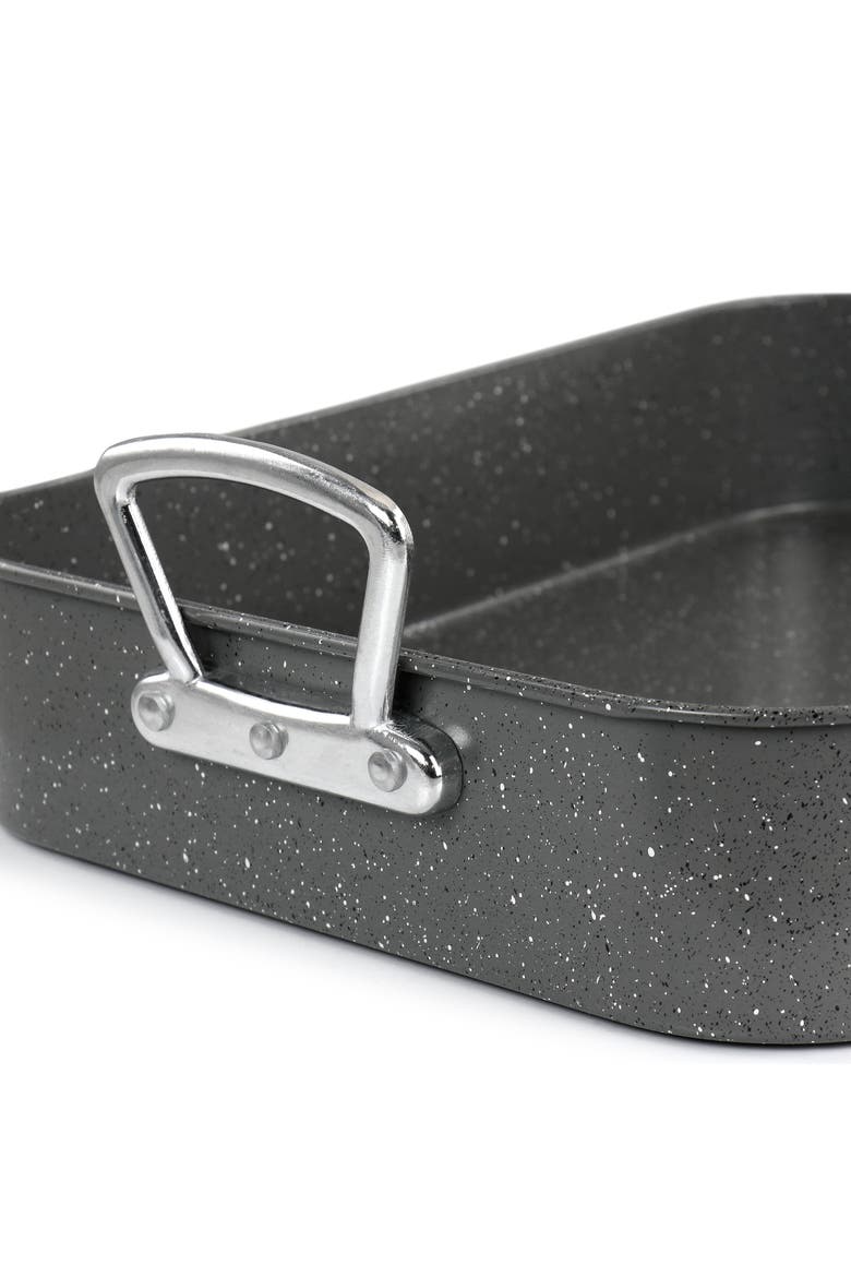 Greystone 2 Piece Carbon Steel 16.25in. Turkey Roaster Set, Alternate, color, Grey