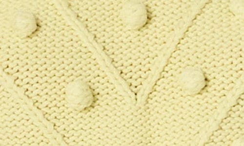 English Factory Pompom Puff Sleeve Sweater In Butter Yellow