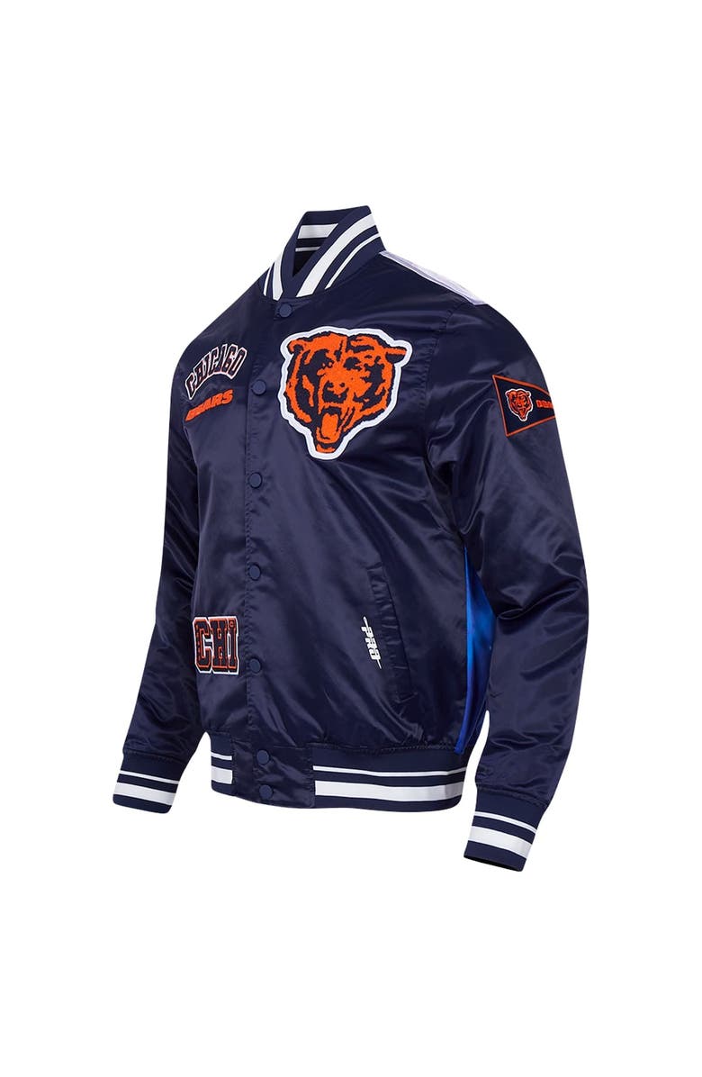 PRO STANDARD Men's Pro Standard Navy Chicago Bears Sublimated Satin Full-Snap Jacket, Alternate, color, Navy