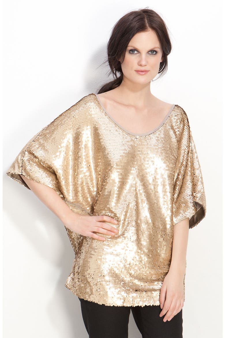 Sequin Dolman Top, Main, color, MATTE GOLD