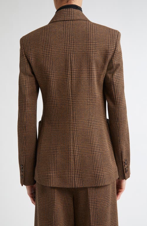 Max Mara Zulma Houndstooth Check Double Breasted Jacket In Brown