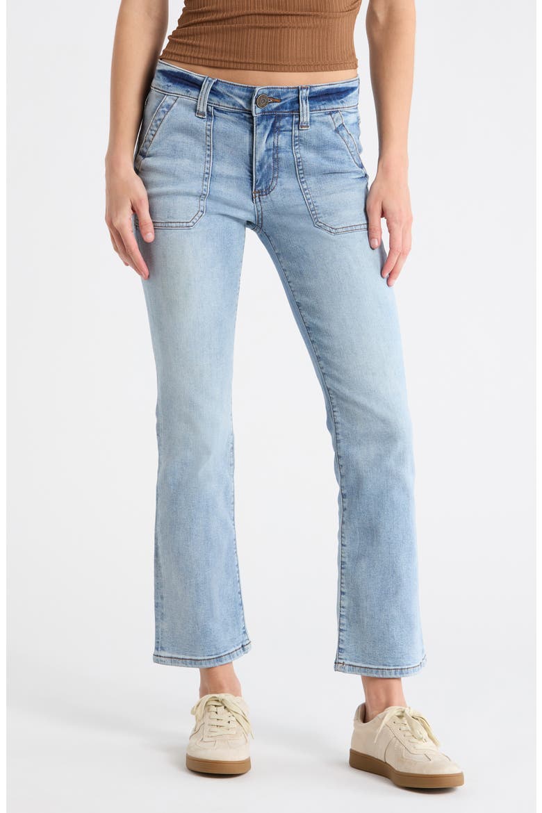 Nikki Mid Rise Ankle Flare Jeans, Main, color, LOTUS