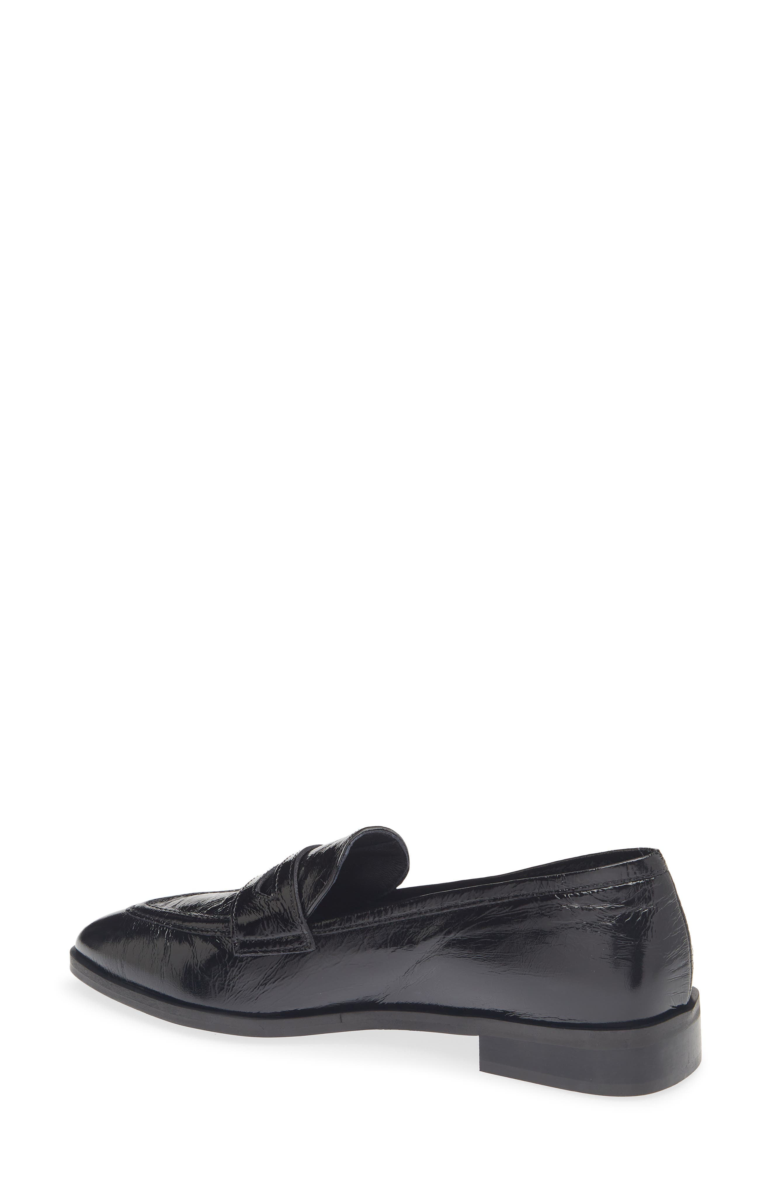 Adrian Pointed Toe Loafer, Alternate, color, BLACK PATENT