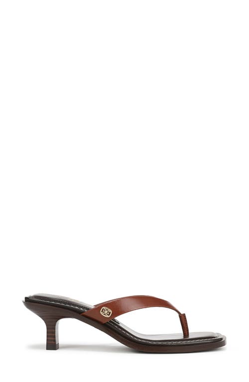 Sam Edelman Dollie Thong Sandal Burnt Brandy Leather In Burnt Brandy