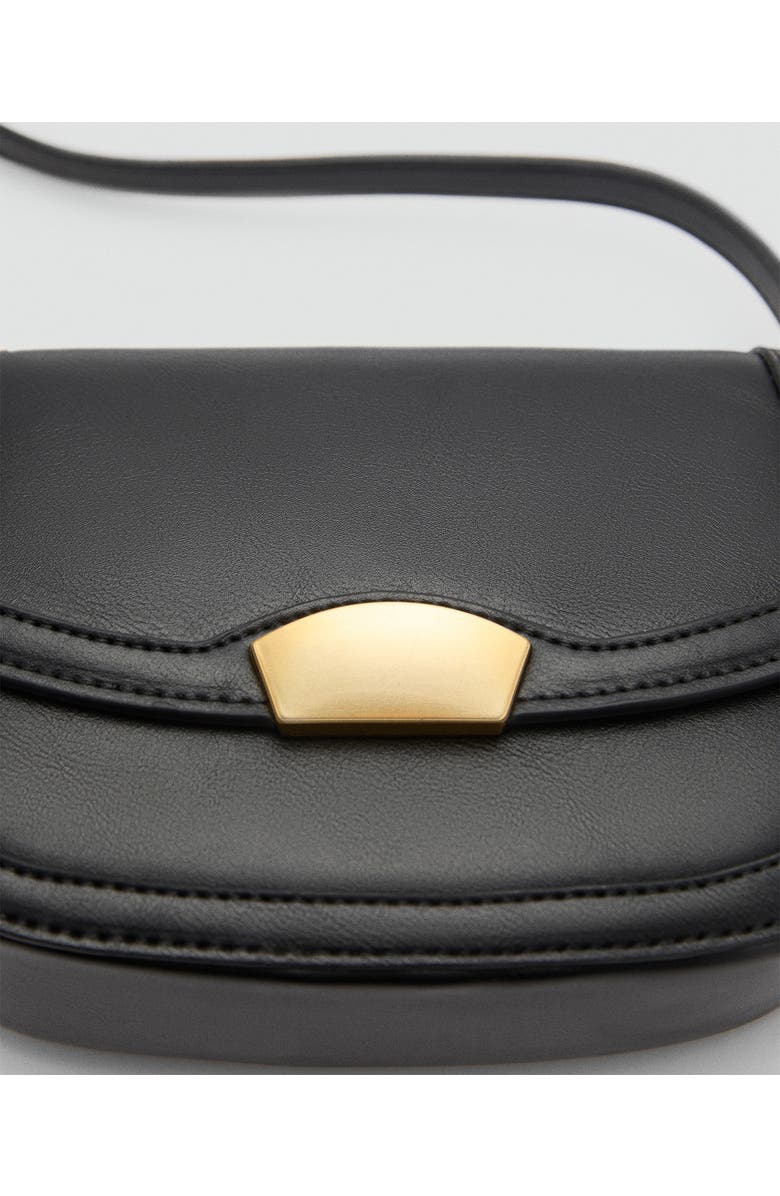 MANGO Faux Leather Flap Crossbody Bag, Alternate, color,