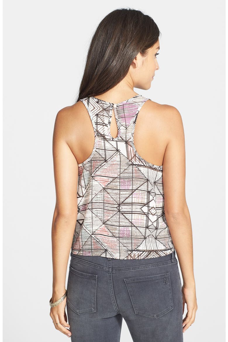 Print Racerback Tank, Alternate, color, PEACH