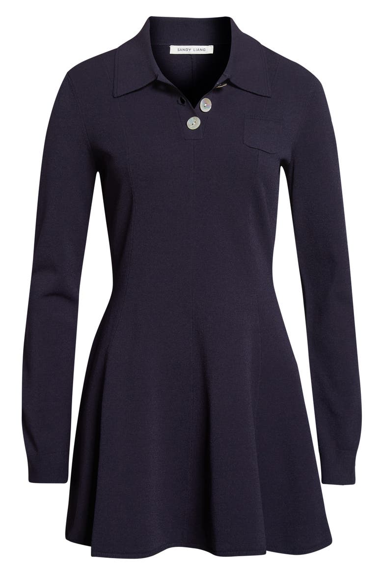 Chupa Long Sleeve Polo Sweater Dress, Alternate, color, NAVY
