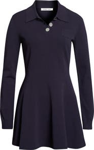 Sandy Liang Chupa Long Sleeve Polo Sweater Dress
