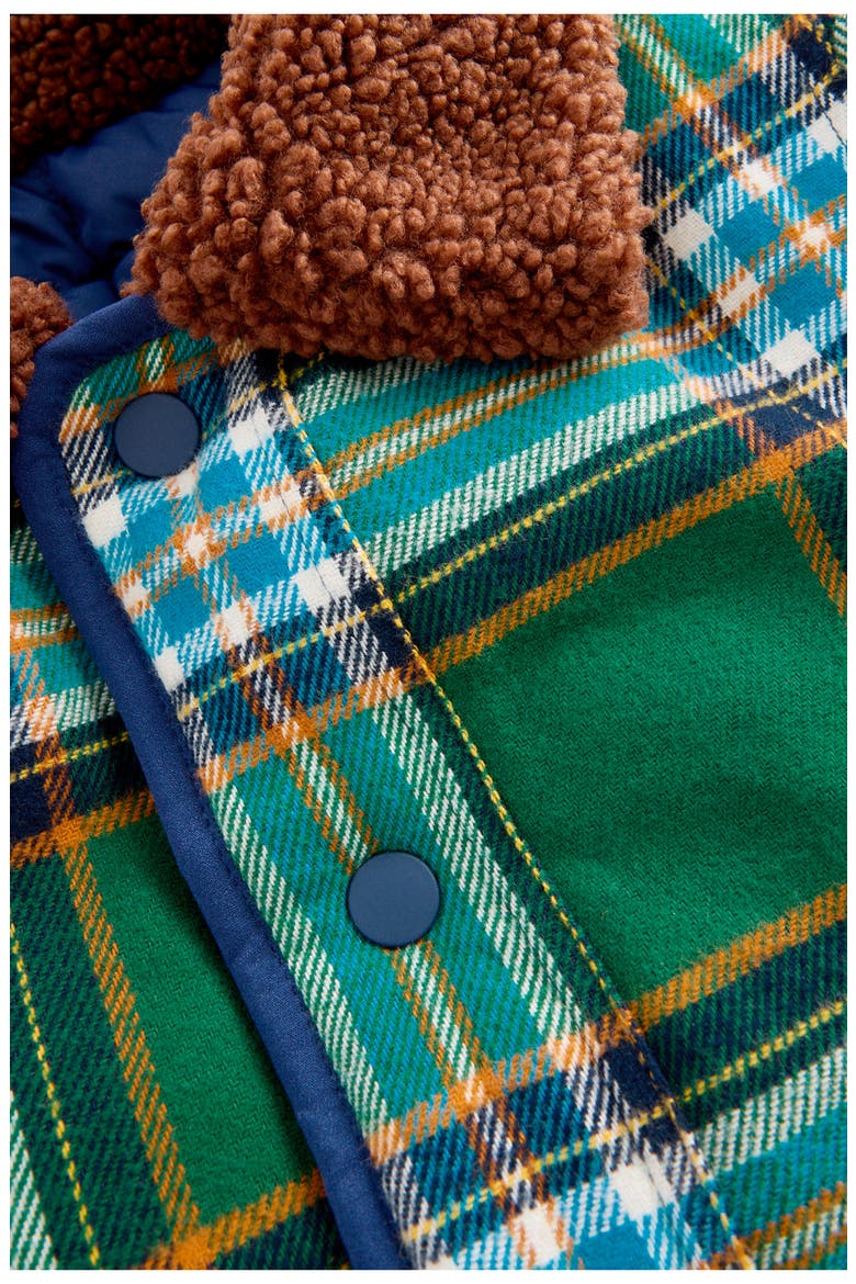 Kids' Reversible Quilted Jacket, Alternate, color, GREEN CHECK