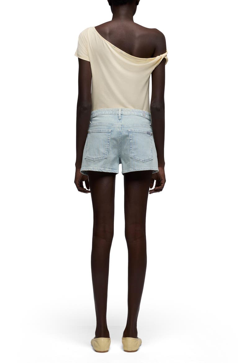 Low Rise Denim Shorts, Alternate, color, STRIPES