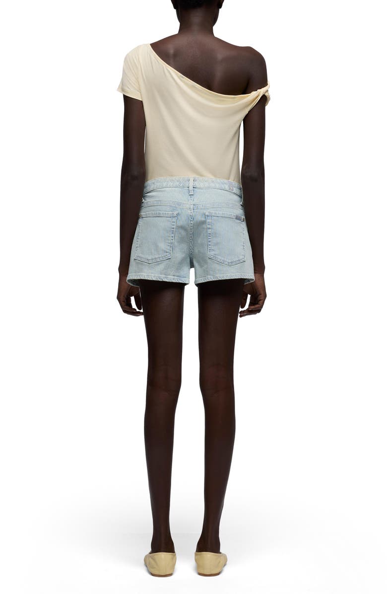 7 For All Mankind Low Rise Denim Shorts, Alternate, color, Stripes