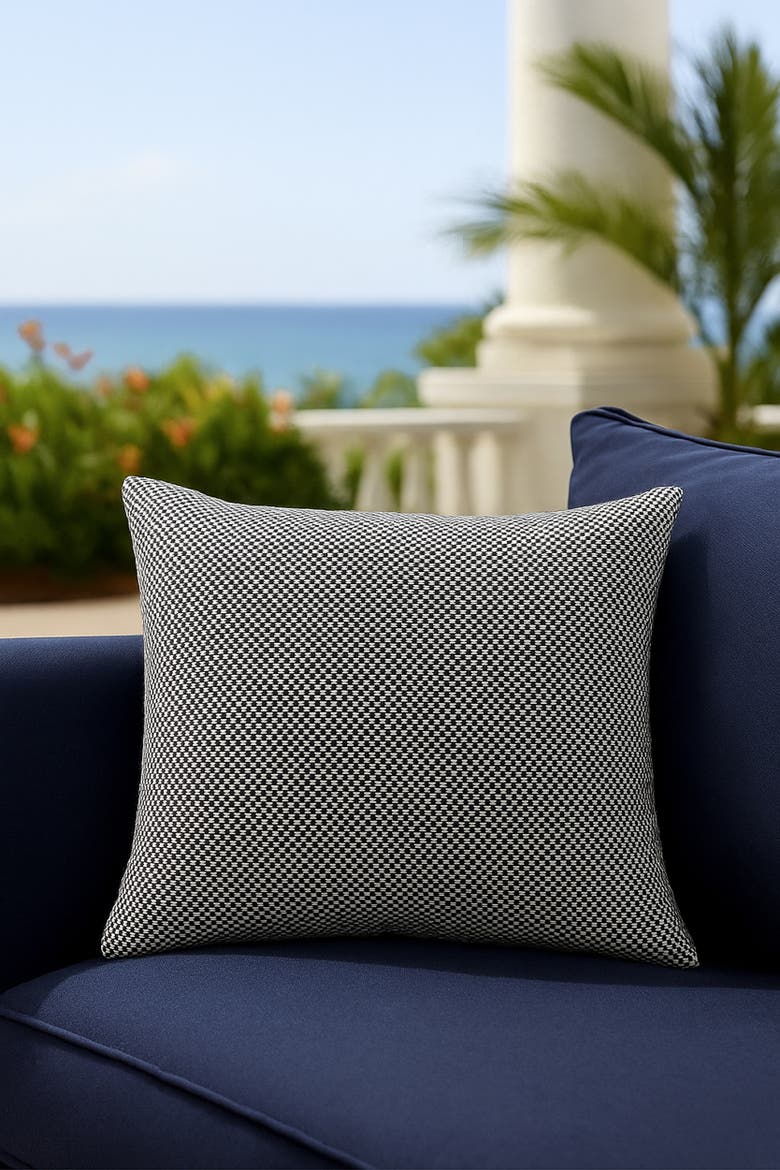 Horizon Weave Pillow, Alternate, color, Navy Blue
