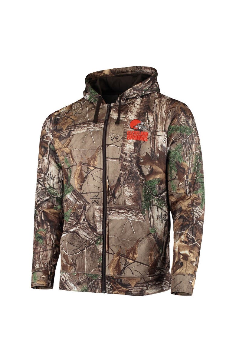DUNBROOKE Men's Dunbrooke Realtree Camo Cleveland Browns Trophy Tech Fleece Full-Zip Hoodie, Alternate, color, Realtree Camo