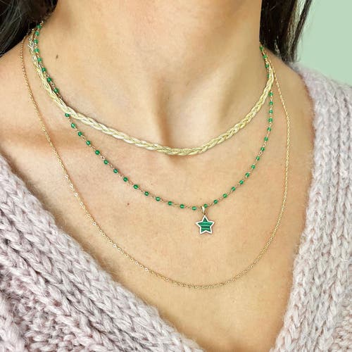 The Lovery Fine Jewelry Malachite Star Charm In Green