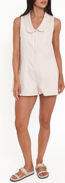 Petal & Pup Lavina Collared Cotton Blend Romper