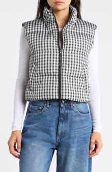 Gingham Puffer Vest