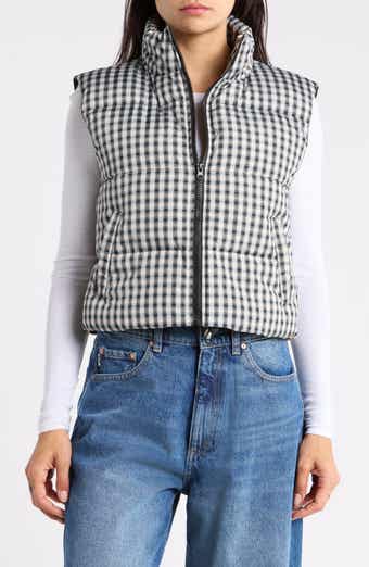 Gingham Puffer Vest