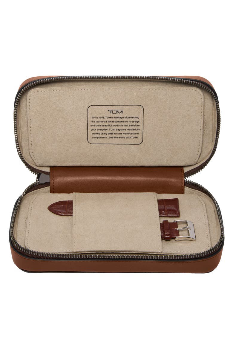 Nassau Travel Watch Case, Alternate, color, COGNAC