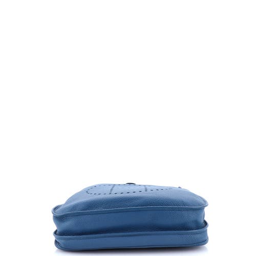 Pre-owned Hermes Hermes Evelyne Bag Gen Iii Clemence Tgm In Blue