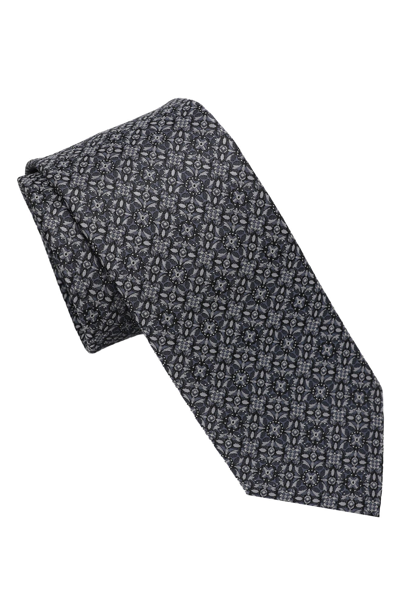Hickey Freeman Medallion Print Tie