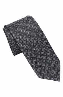 Hickey Freeman Medallion Print Tie