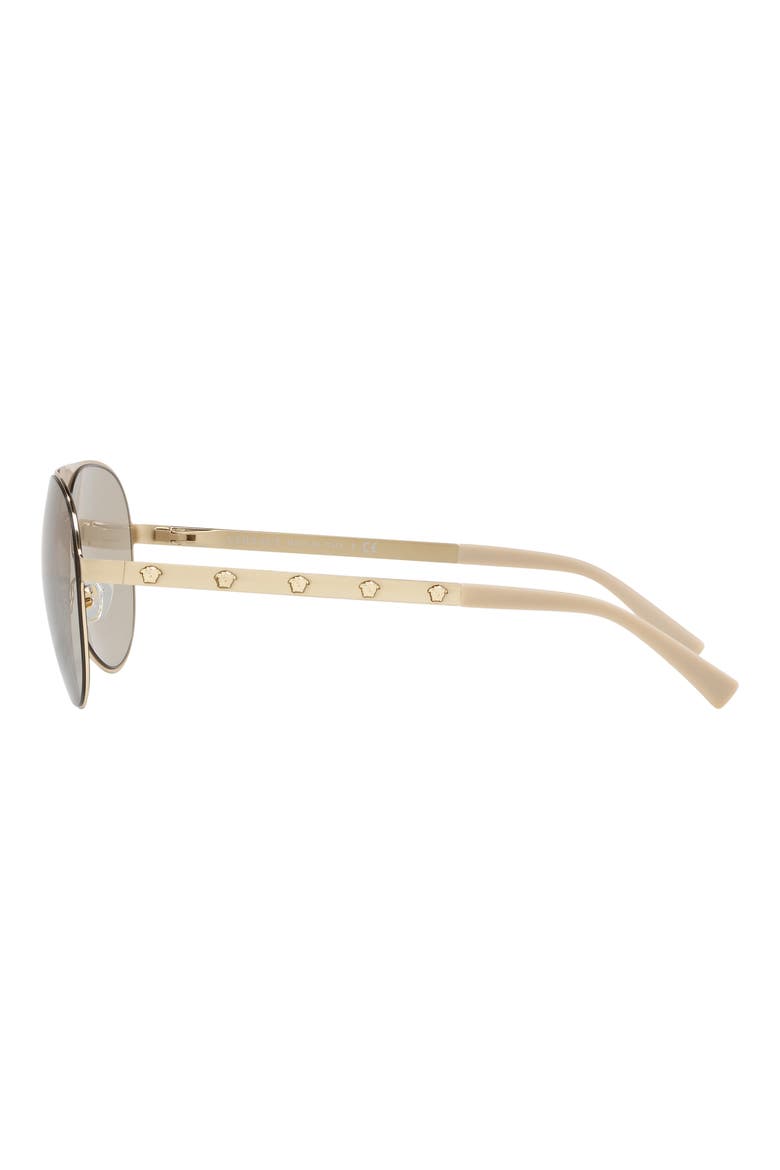 59mm Pilot Aviator Sunglasses, Alternate, color, LITE BROWN