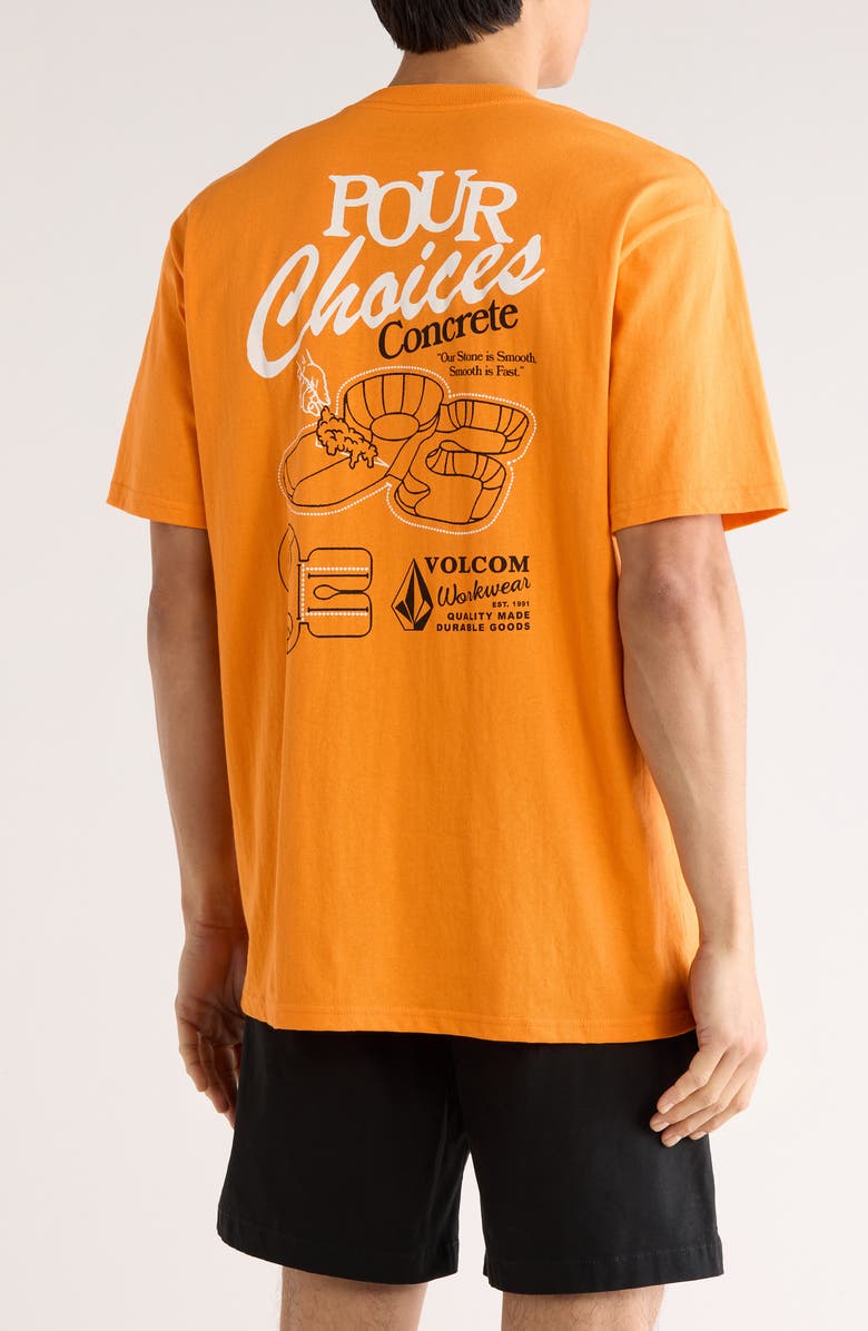 Volcom Pour Choices Graphic T-Shirt, Alternate, color, Neon Orange