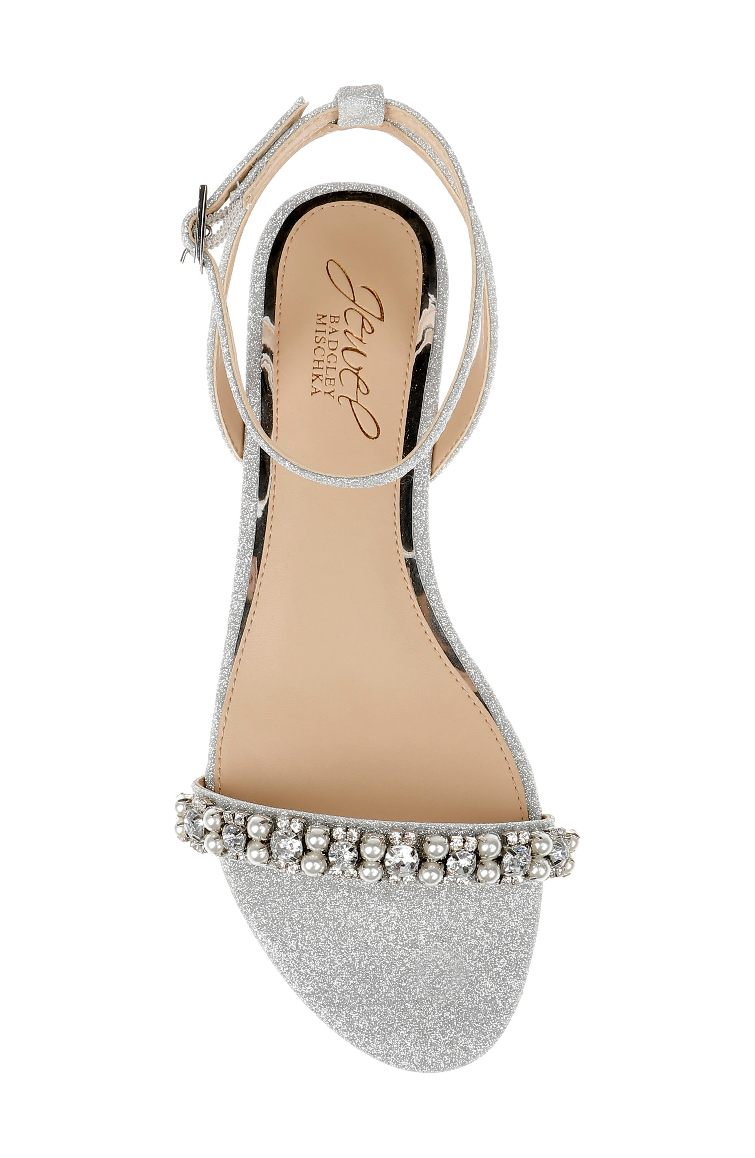 Jewel Badgley Mischka Daria Ankle Strap Sandal, Alternate, color, 