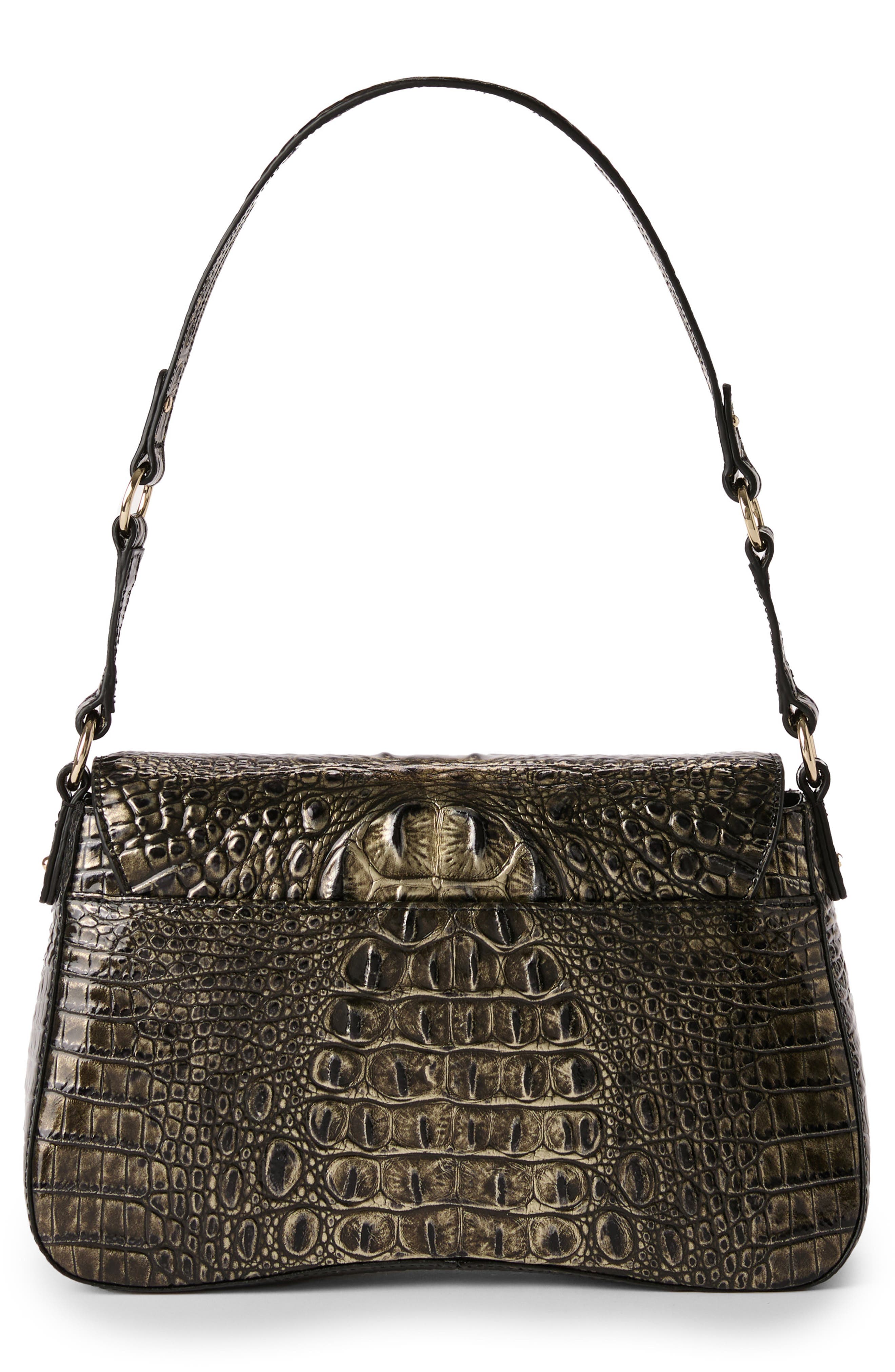 Brahmin Nerida Croc Embossed Leather Shoulder Bag, Alternate, color, 