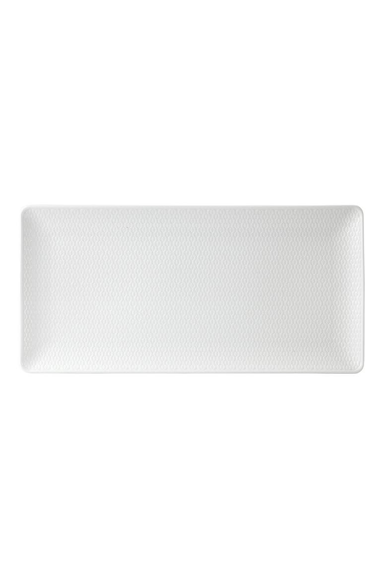 Gio Bone China Rectangular Serving Tray, Main, color, WHITE