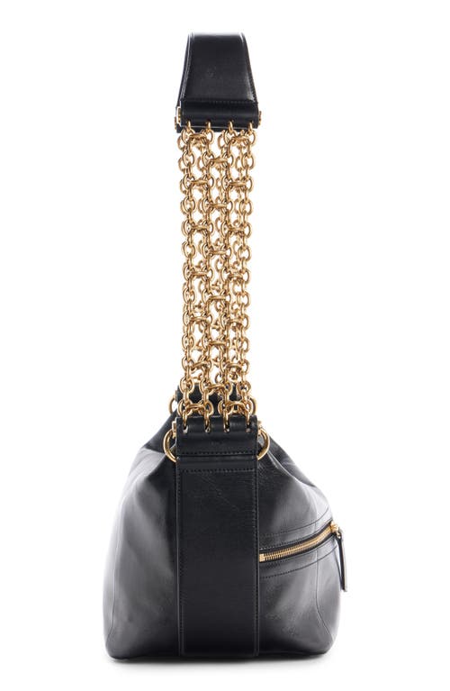 Chloé Sac Porté Épaule Camera Chain En Cuir Brillant Femme Noir Taille Onesize 100% Bubalus Bubalis, Farme In 001 Black