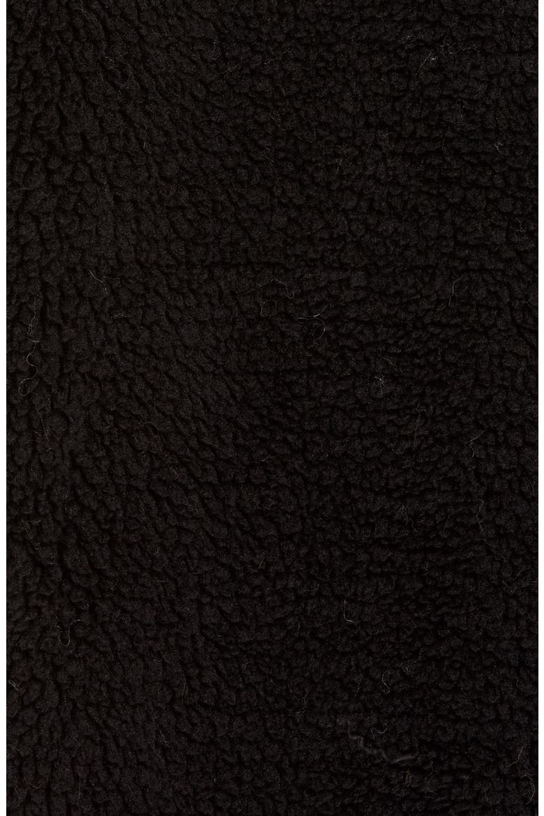 Maria Long Teddy Faux Fur Coat, Alternate, color, BLACK