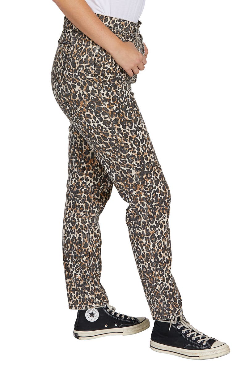 Volcom Super Stoned Animal Print Ankle Skinny Jeans, Alternate, color, 