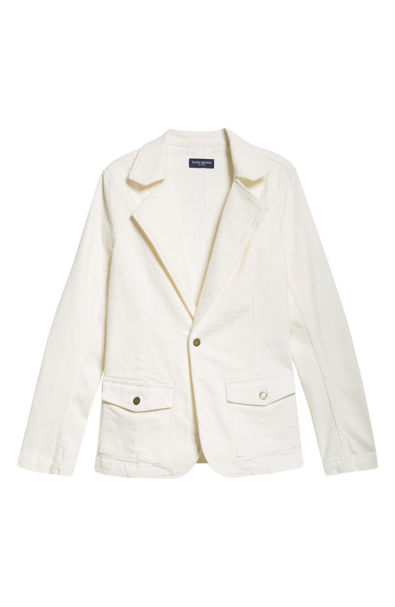 Ramy Brook Lia Notch Lapel Cotton Blend Blazer, Alternate, color, 