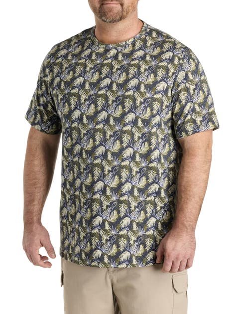 Big & Tall Moisture-Wicking Multi Leaf Print T-Shirt