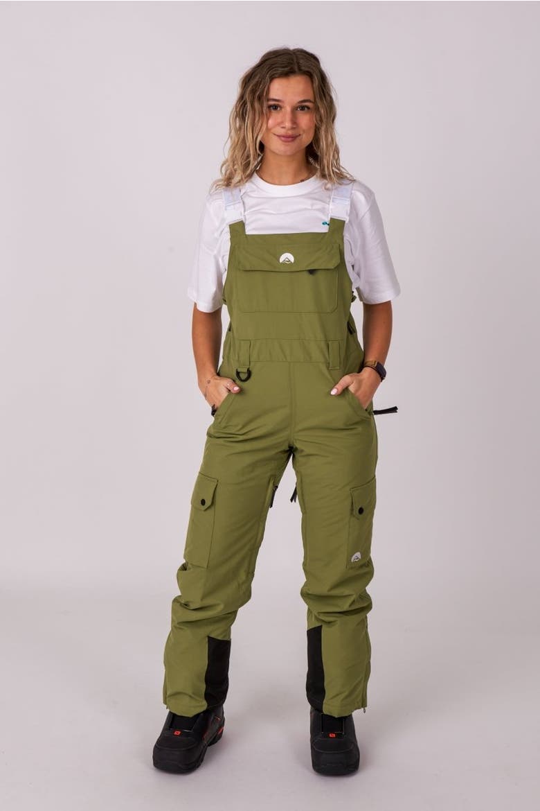 Yeh Girl Bib Pant - Khaki, Main, color, Khaki