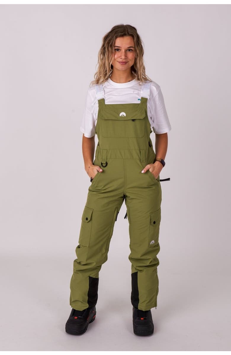 OOSC Yeh Girl Bib Pant - Khaki, Main, color, Khaki