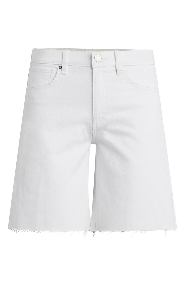 Hudson Jeans London Low Rise Raw Hem Denim Bermuda Shorts, Alternate, color, White