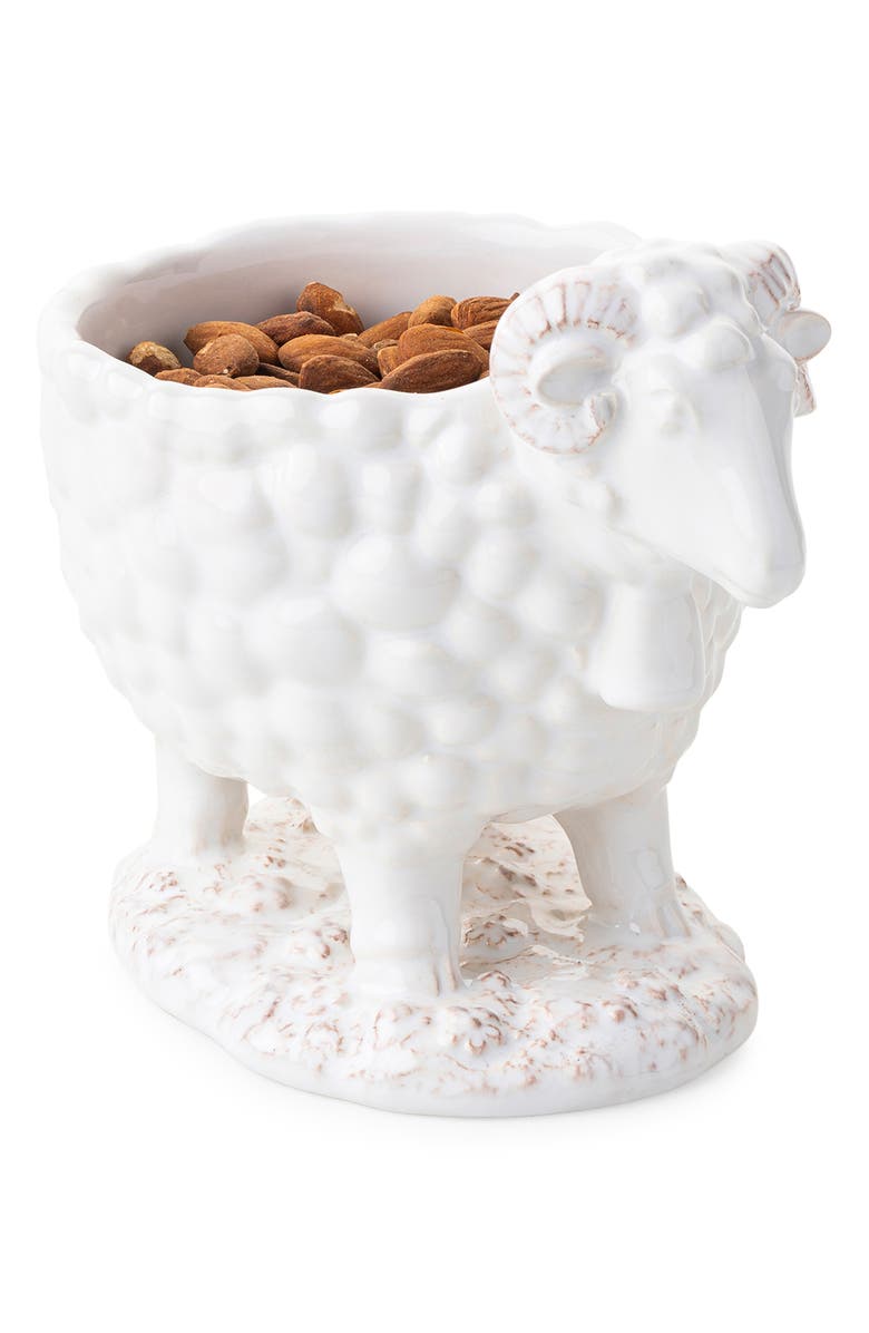 Juliska Renoir Ram Ceramic Serving Bowl, Alternate, color, Whitewash