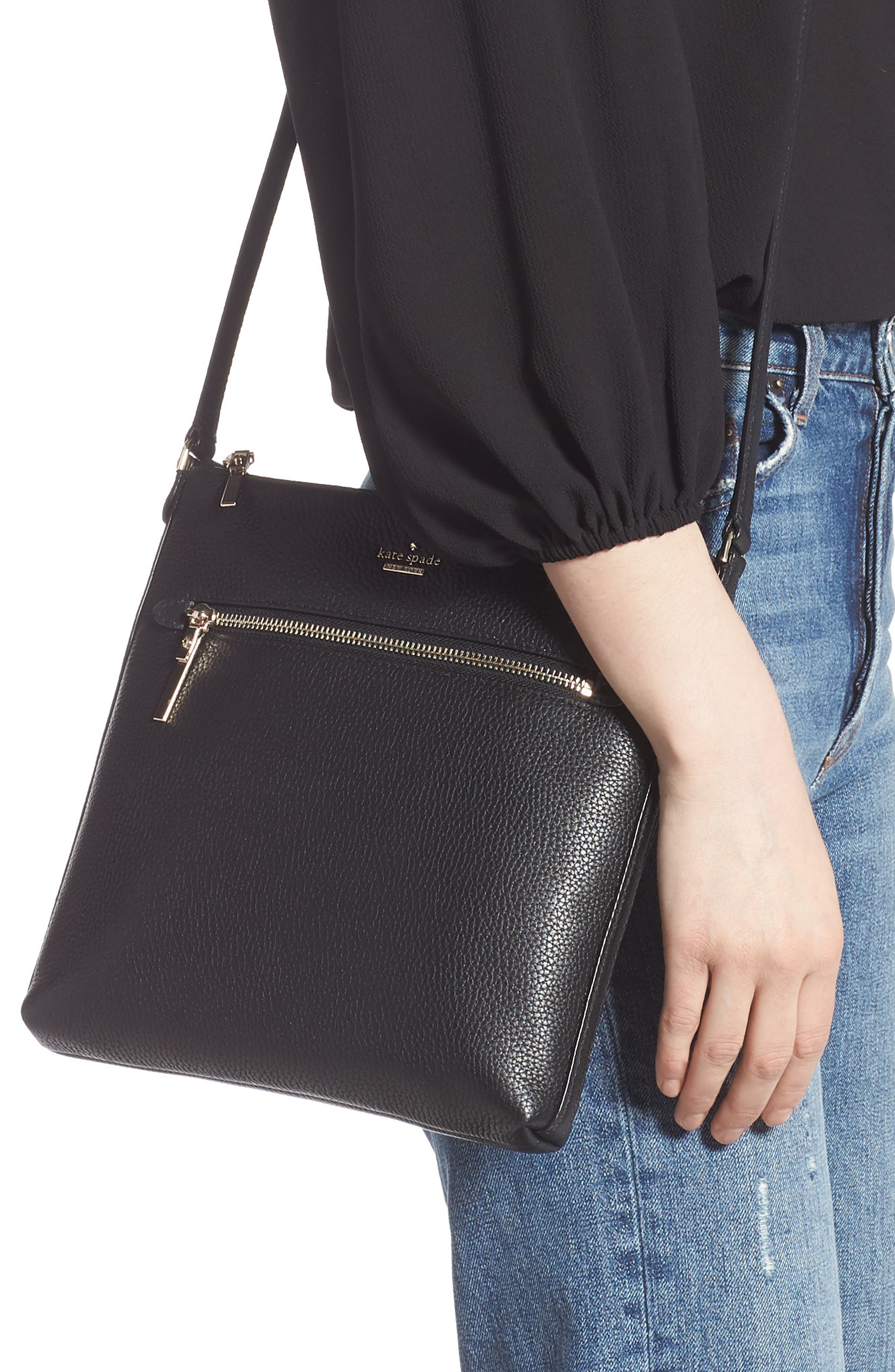 Kate Spade New York large shirley leather crossbody bag, Alternate, color, 