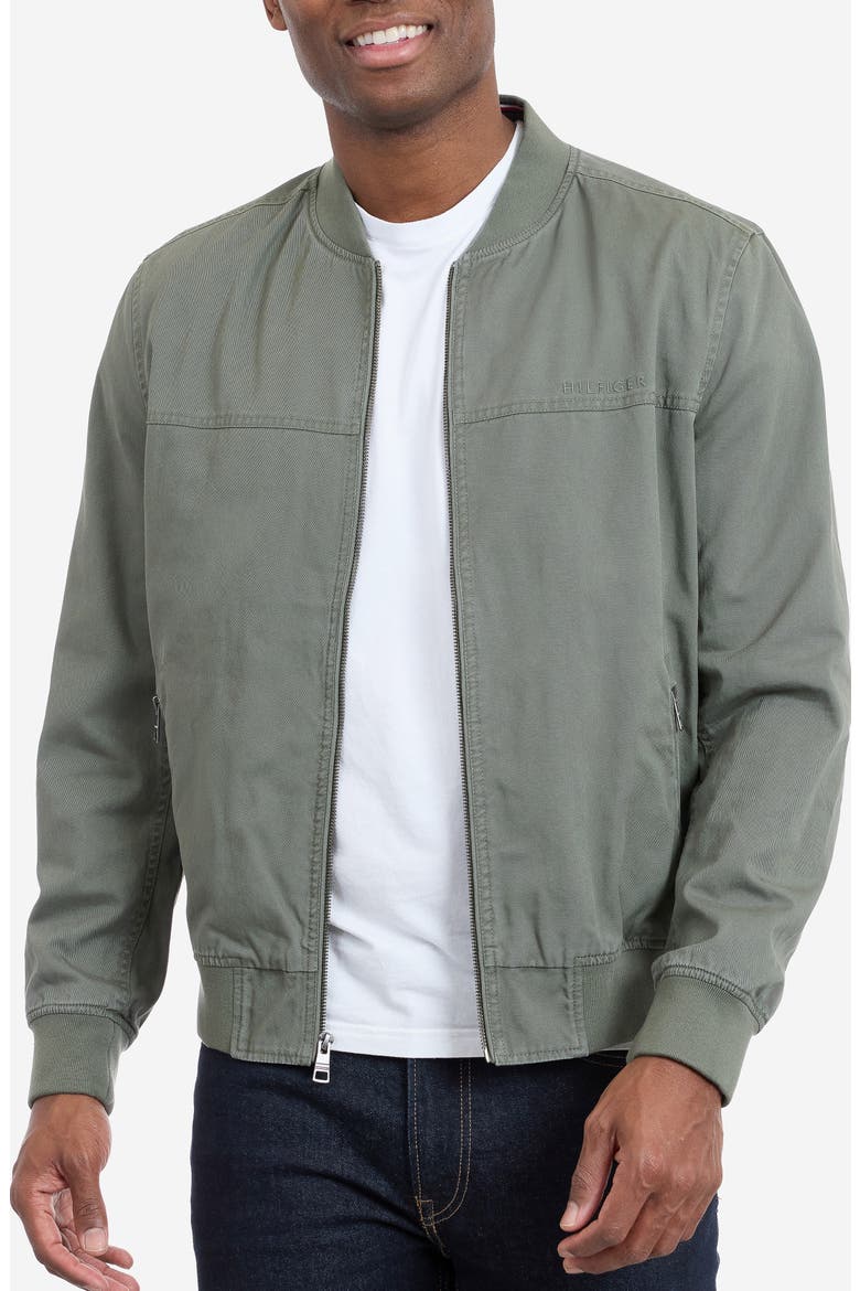 Cotton Bomber Jacket, Main, color, MILITARY