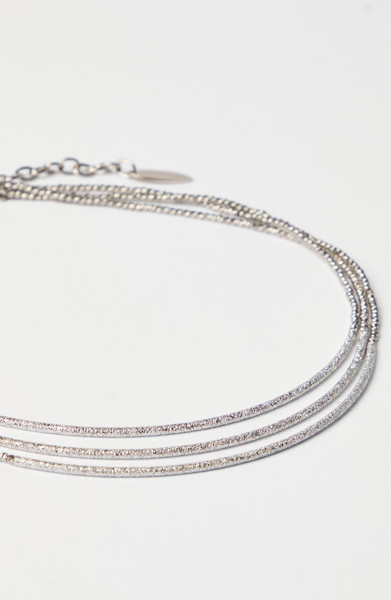 Brunello Cucinelli Silver necklace, Alternate, color, Grey