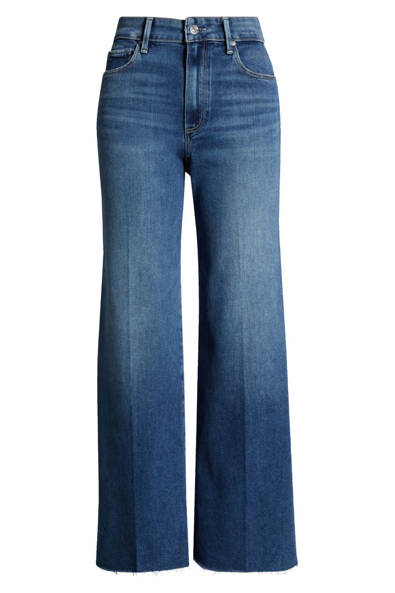 Anessa Raw Hem High Waist Wide Leg Jeans, Alternate, color, NOVELIST