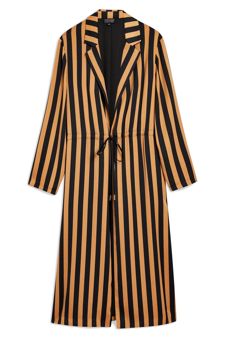 Stripe Duster Jacket, Alternate, color, CAMEL MULTI