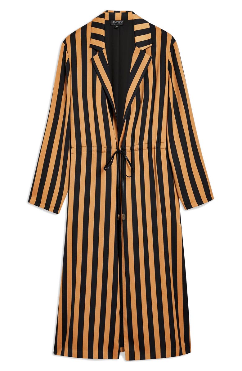 Topshop Stripe Duster Jacket, Alternate, color, 