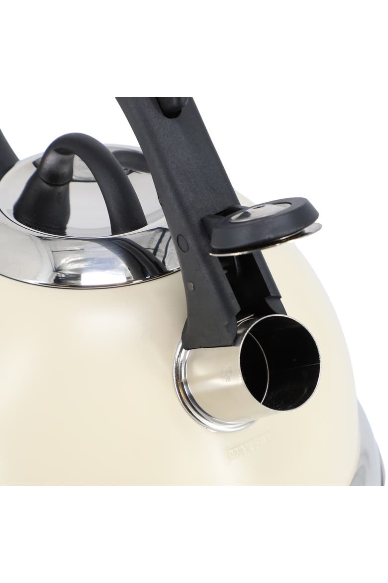 2.4 Quart Stainless Steel Whistling Tea Kettle, Alternate, color, White