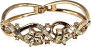 MADISON BEVERLY HILLS Vintage 1950s Flower Rhinestone Gold Bracelet