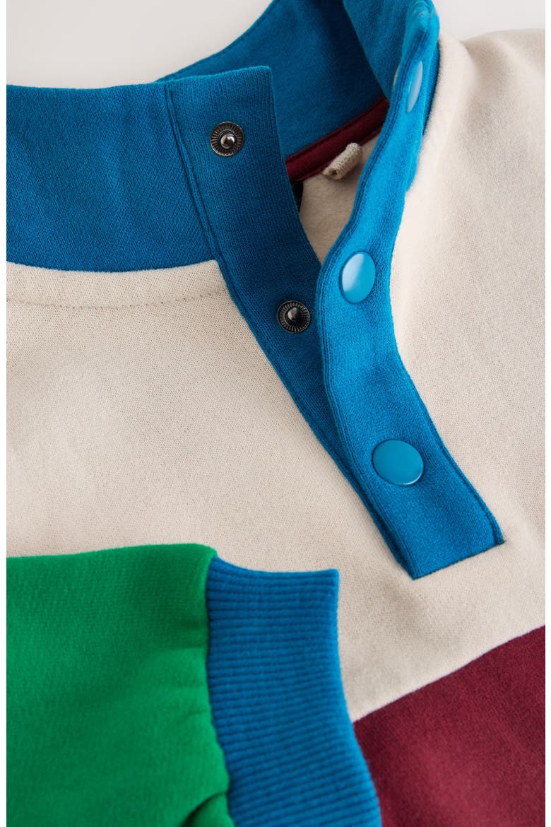 Kids' Colorblock Quarter Zip Sweatshirt, Alternate, color, RED