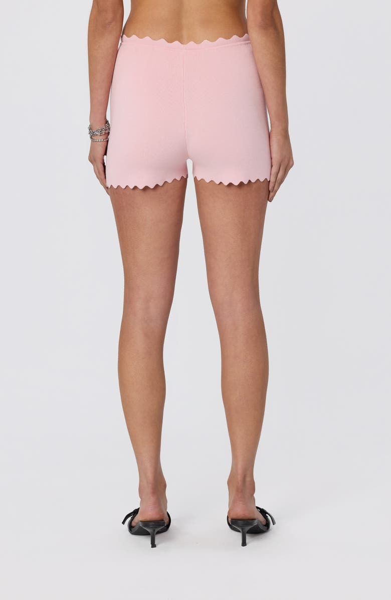 ASTR the Label Scalloped Edge Knit Shorts, Alternate, color, Pink